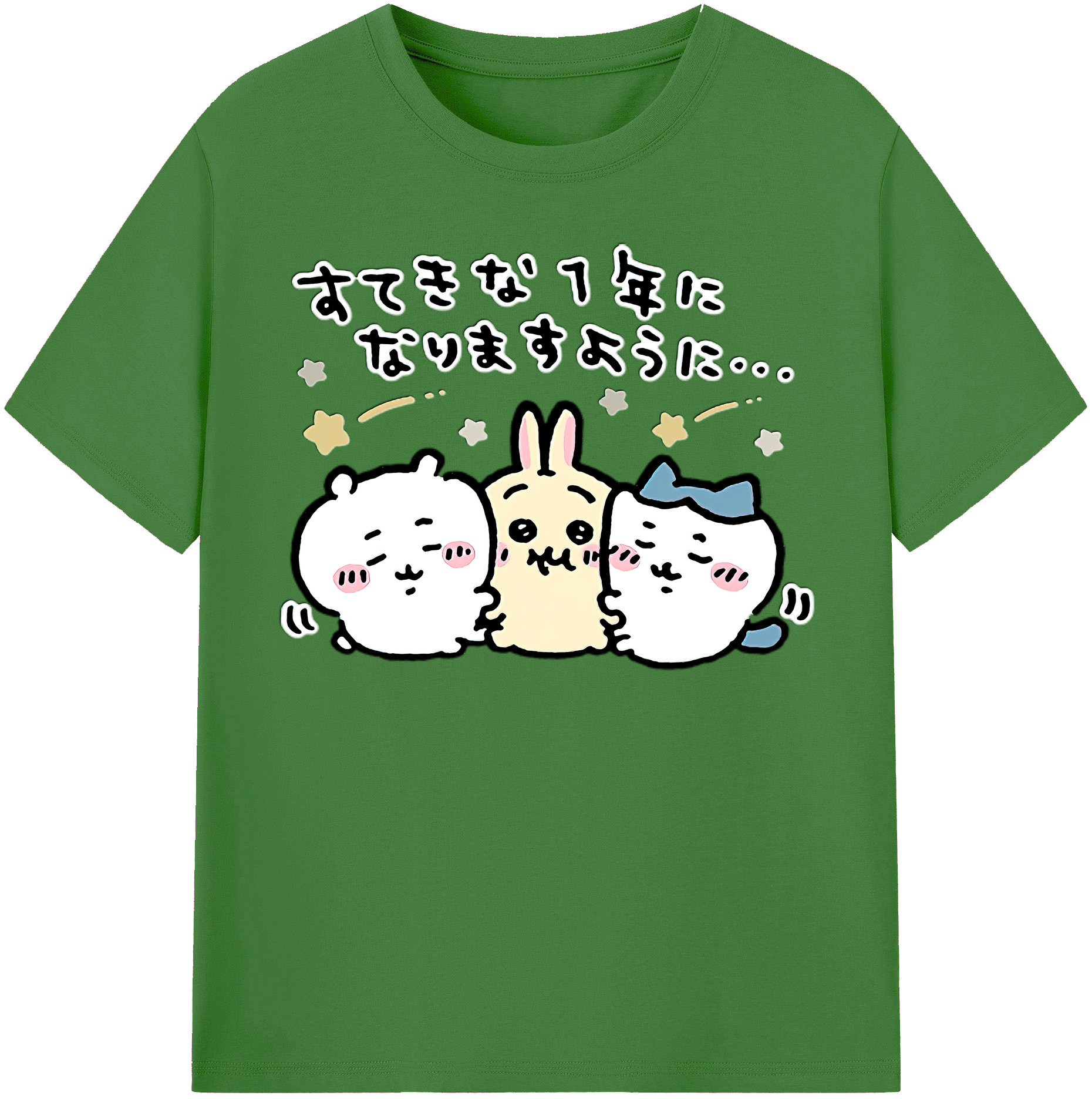 （画像用） ちいかわ ちいかわ Chii-kawa chiikawa レディースカジュアルプリントTシャツ（綿100％）
